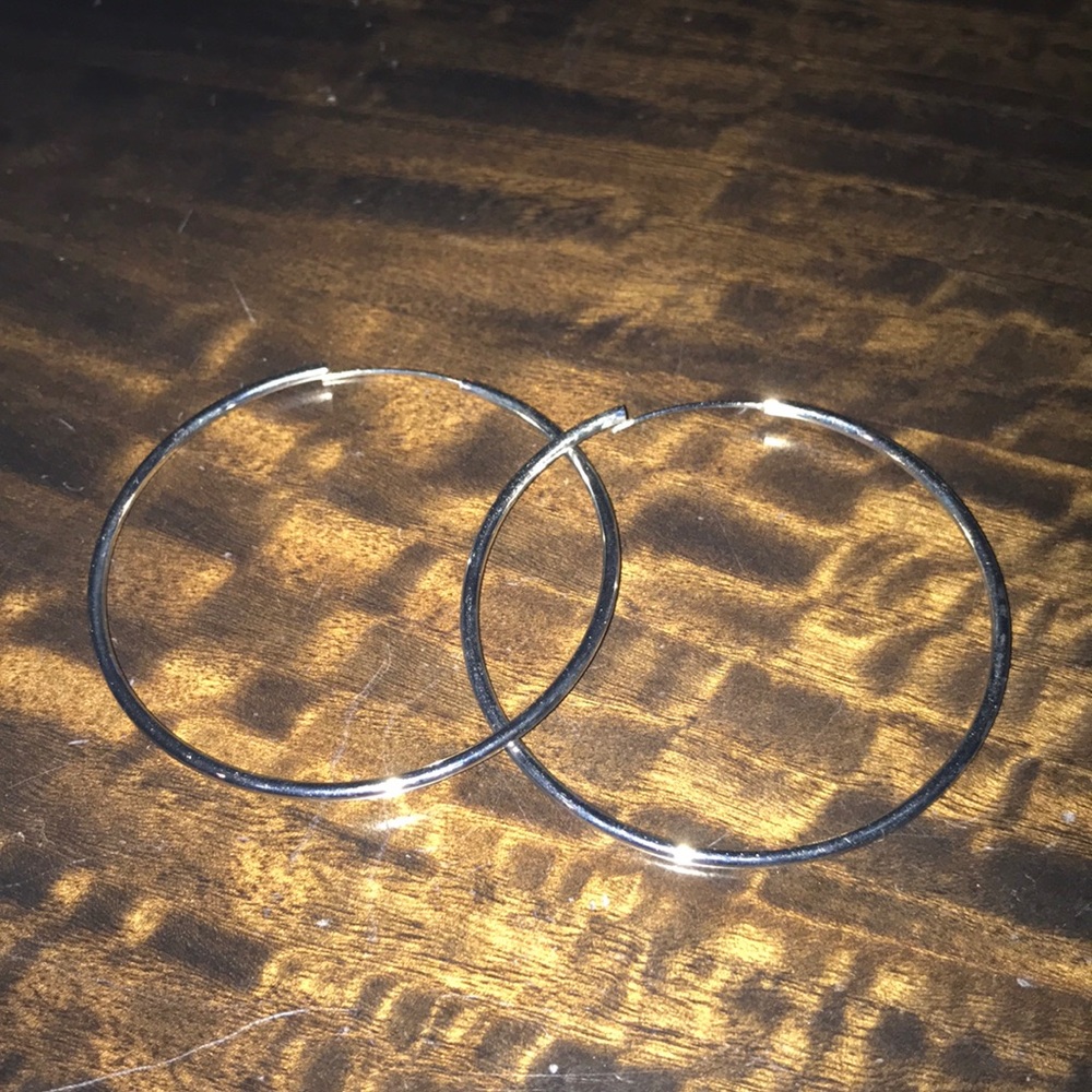 Large hoop earrings